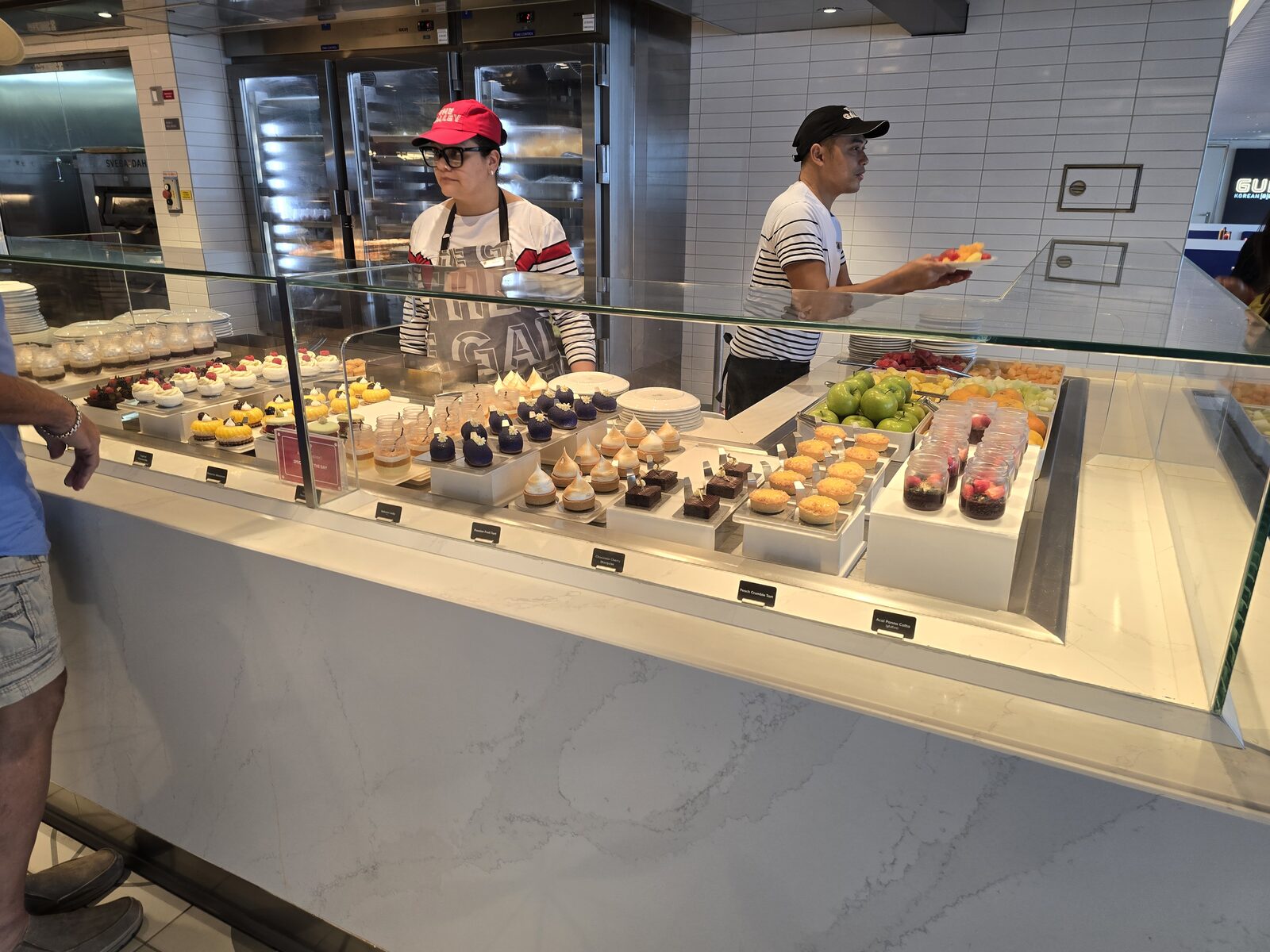 The Sweet Side dessert counter at The Galley on Virgin Voyages