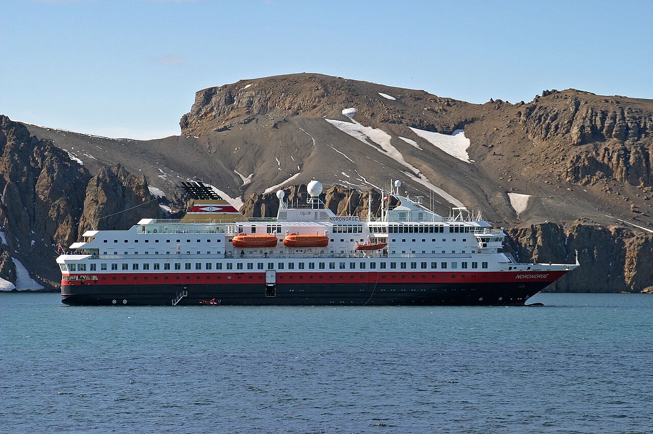 A ship inside Deception Island