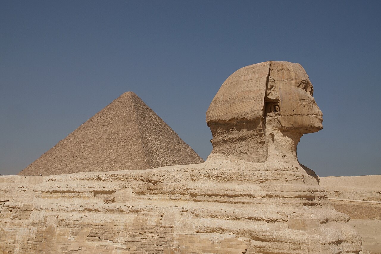 The Sphinx and the Great Pyramid, Giza